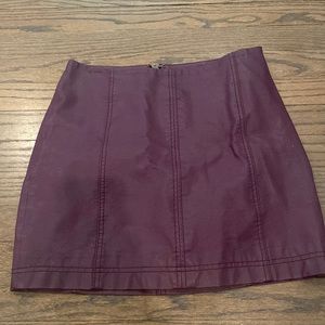 Free People Faux leather size 6 skirt